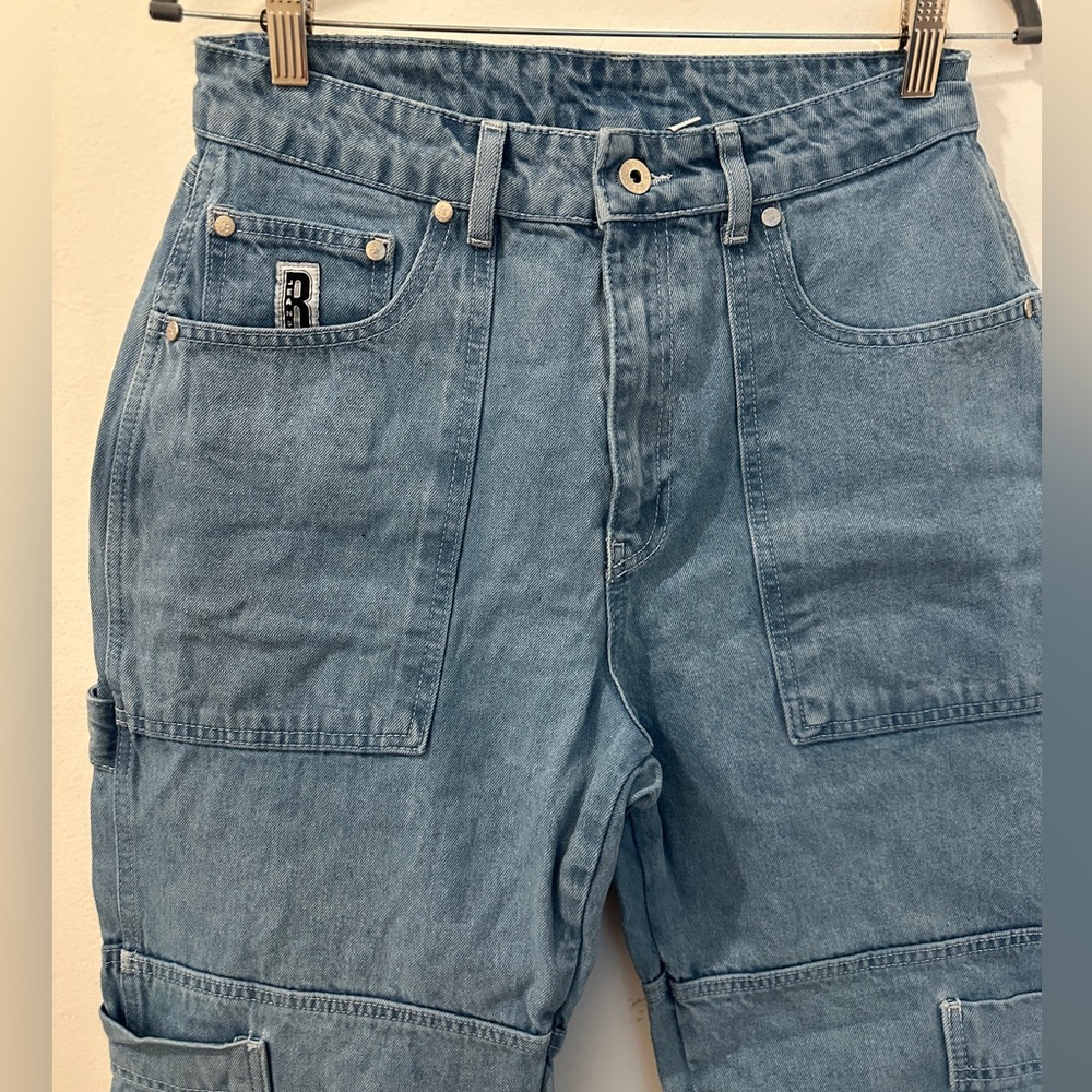 Women's Blue Flare & Wide Leg Jeans - Picture 2 of 5